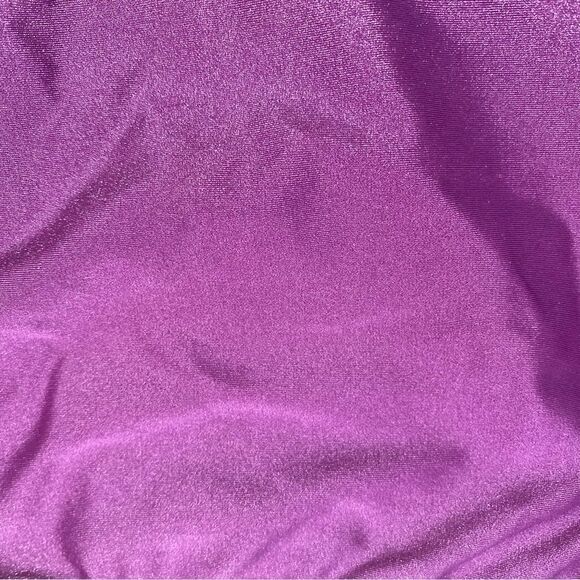 G21 Metallic Purple Ruffled String Bikini Swimsuit Size Medium - Picture 14 of 15